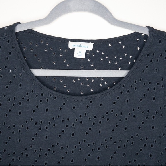 Sundance All About Eyelet Cotton Tee Blouse - Picture 4 of 6